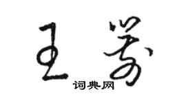 駱恆光王箭草書個性簽名怎么寫