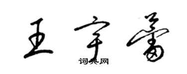 梁錦英王宇蕾草書個性簽名怎么寫