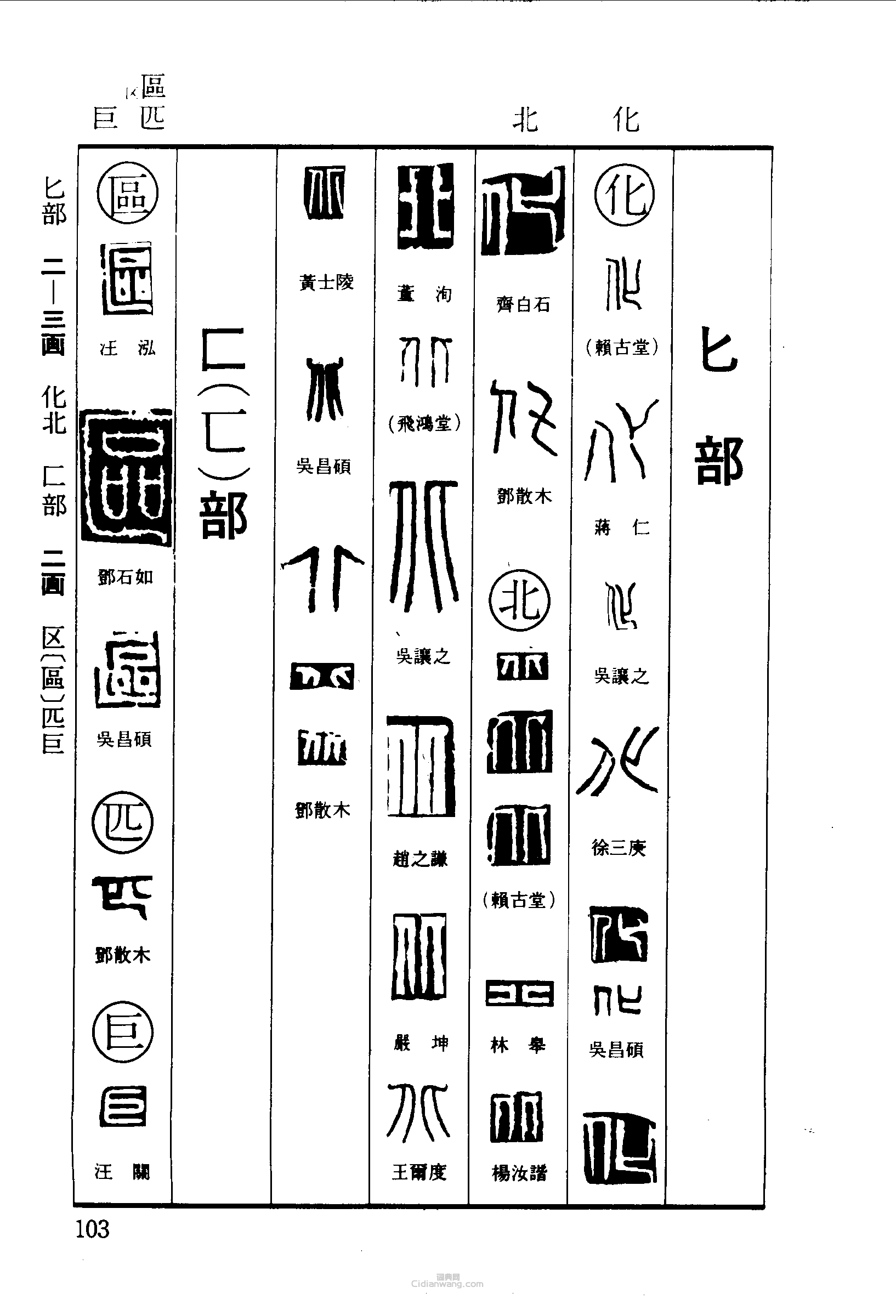 “化北區匹巨”篆刻印章