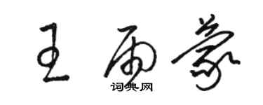 駱恆光王雨蒙草書個性簽名怎么寫