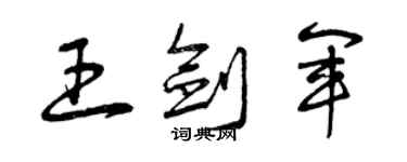 曾慶福王劍軍草書個性簽名怎么寫