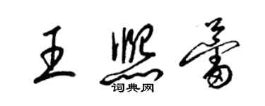 梁錦英王熙蕾草書個性簽名怎么寫