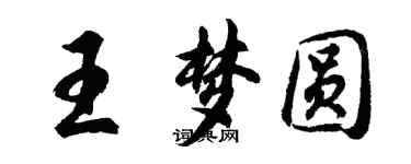 胡問遂王夢圓行書個性簽名怎么寫