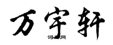 胡問遂萬宇軒行書個性簽名怎么寫