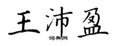丁謙王沛盈楷書個性簽名怎么寫
