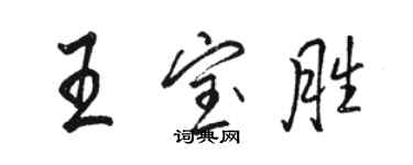 駱恆光王寶勝行書個性簽名怎么寫