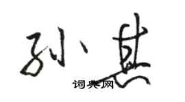 駱恆光孫其行書個性簽名怎么寫