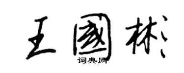 王正良王國彬行書個性簽名怎么寫