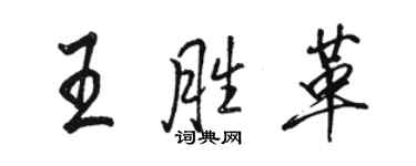 駱恆光王勝革行書個性簽名怎么寫