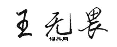 駱恆光王無畏行書個性簽名怎么寫