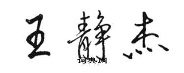 駱恆光王靜傑行書個性簽名怎么寫