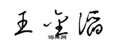 梁錦英王金滔草書個性簽名怎么寫