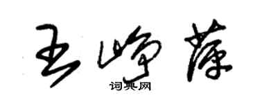 朱錫榮王崢萍草書個性簽名怎么寫