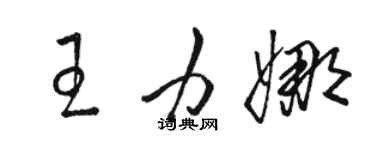 駱恆光王力娜草書個性簽名怎么寫