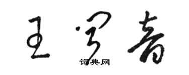 駱恆光王聞音草書個性簽名怎么寫