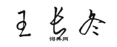駱恆光王長冬草書個性簽名怎么寫