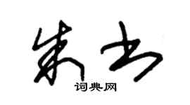 朱錫榮朱書草書個性簽名怎么寫