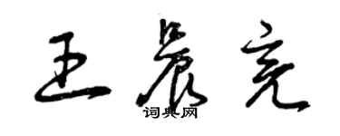 曾慶福王晨亮草書個性簽名怎么寫