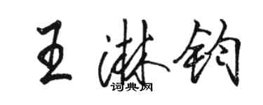 駱恆光王淋鈞行書個性簽名怎么寫