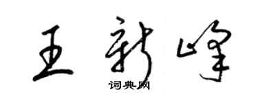 梁錦英王新峰草書個性簽名怎么寫