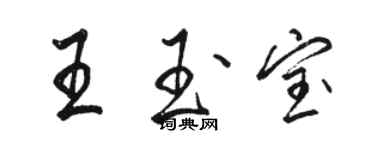 駱恆光王玉寶行書個性簽名怎么寫