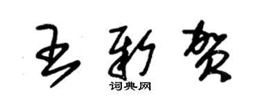 朱錫榮王新賀草書個性簽名怎么寫