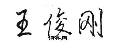 駱恆光王俊剛行書個性簽名怎么寫