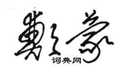 駱恆光鄭蒙草書個性簽名怎么寫