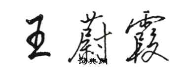 駱恆光王蔚霞行書個性簽名怎么寫