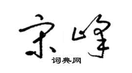 梁錦英宋峰草書個性簽名怎么寫