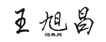 駱恆光王旭昌行書個性簽名怎么寫