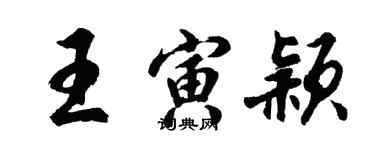 胡問遂王寅穎行書個性簽名怎么寫