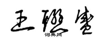 曾慶福王聯盛草書個性簽名怎么寫