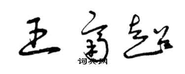 曾慶福王齊超草書個性簽名怎么寫