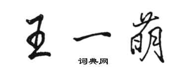 駱恆光王一萌行書個性簽名怎么寫