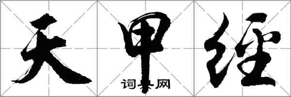 胡問遂天甲經行書怎么寫