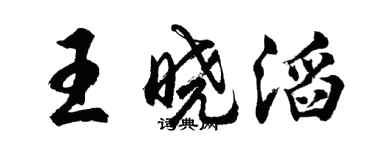 胡問遂王曉滔行書個性簽名怎么寫
