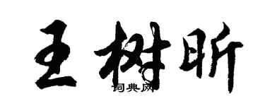 胡問遂王樹昕行書個性簽名怎么寫