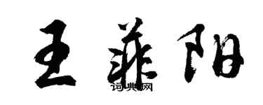 胡問遂王菲陽行書個性簽名怎么寫