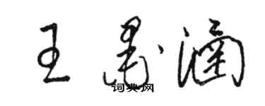 駱恆光王墨涵草書個性簽名怎么寫