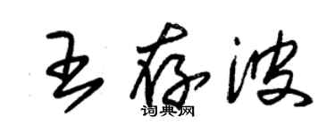 朱錫榮王存波草書個性簽名怎么寫