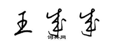 梁錦英王成成草書個性簽名怎么寫