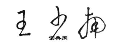 駱恆光王少南草書個性簽名怎么寫