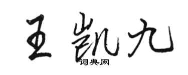 駱恆光王凱九行書個性簽名怎么寫