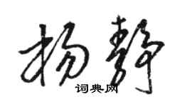 駱恆光楊靜草書個性簽名怎么寫