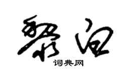 朱錫榮黎白草書個性簽名怎么寫