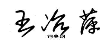 朱錫榮王冶萍草書個性簽名怎么寫