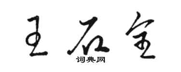 駱恆光王石全草書個性簽名怎么寫