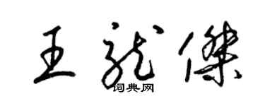 梁錦英王龍傑草書個性簽名怎么寫