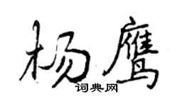 曾慶福楊鷹行書個性簽名怎么寫